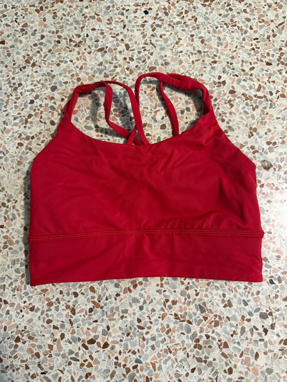 Lululemon energy longline oxford red bra